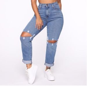 Not Your Mama’s Distressed High Rise - Medium Wash